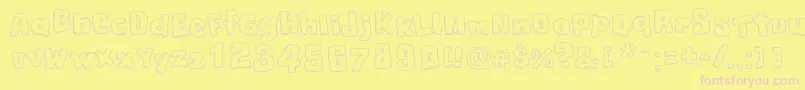 ChristmasCookies Font – Pink Fonts on Yellow Background