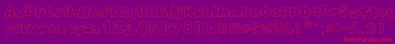 ChristmasCookies Font – Red Fonts on Purple Background