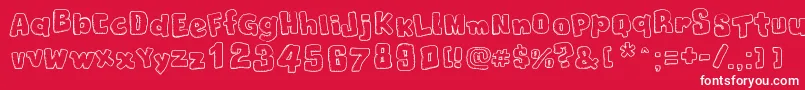 ChristmasCookies Font – White Fonts on Red Background