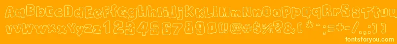 ChristmasCookies Font – Yellow Fonts on Orange Background