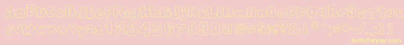 ChristmasCookies Font – Yellow Fonts on Pink Background