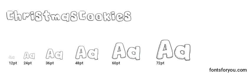 ChristmasCookies Font Sizes