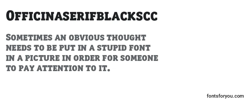 Officinaserifblackscc Font