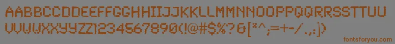 Dirty48Bold Font – Brown Fonts on Gray Background