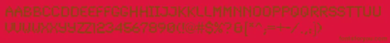 Dirty48Bold Font – Brown Fonts on Red Background