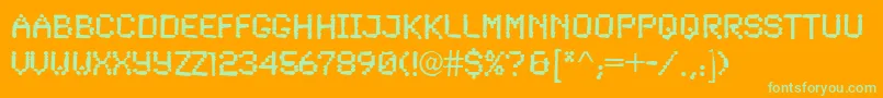 fuente Dirty48Bold – Fuentes Verdes Sobre Fondo Naranja