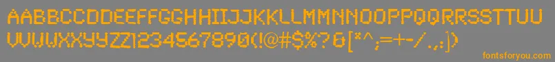 Dirty48Bold Font – Orange Fonts on Gray Background
