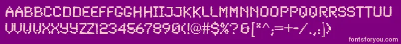 Dirty48Bold Font – Pink Fonts on Purple Background