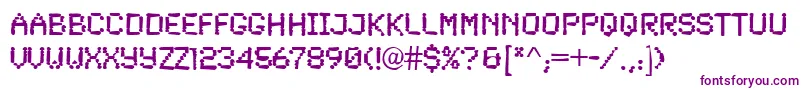 Dirty48Bold Font – Purple Fonts on White Background