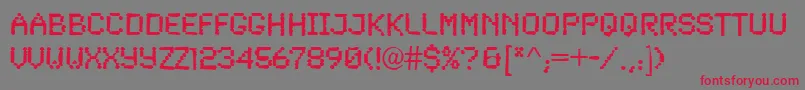 Dirty48Bold Font – Red Fonts on Gray Background