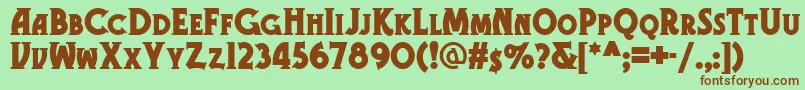 Gramophone Font – Brown Fonts on Green Background