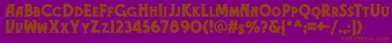 Gramophone-Schriftart – Braune Schriften auf violettem Hintergrund