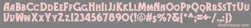 Gramophone Font – Pink Fonts on Gray Background