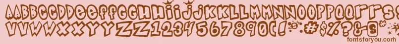 Indigojo Font – Brown Fonts on Pink Background