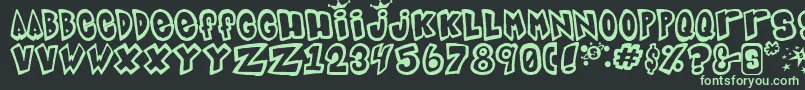 Indigojo Font – Green Fonts on Black Background