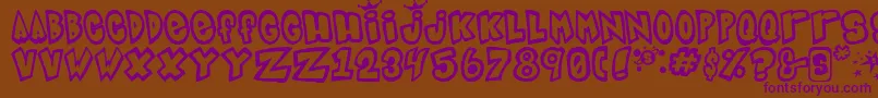 Indigojo Font – Purple Fonts on Brown Background