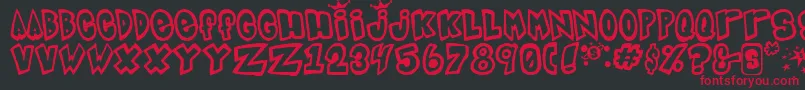 Indigojo Font – Red Fonts on Black Background