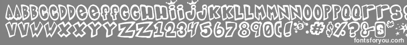 フォントIndigojo – 灰色の背景に白い文字