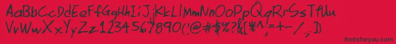 OrindaRegular Font – Black Fonts on Red Background