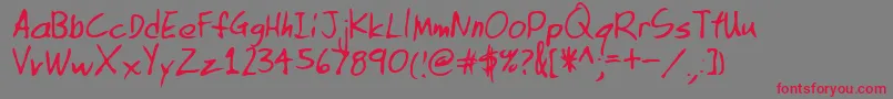 OrindaRegular Font – Red Fonts on Gray Background