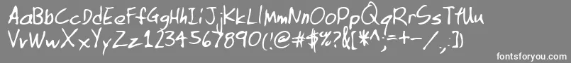 OrindaRegular Font – White Fonts on Gray Background