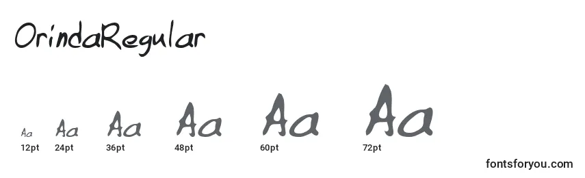 OrindaRegular Font Sizes