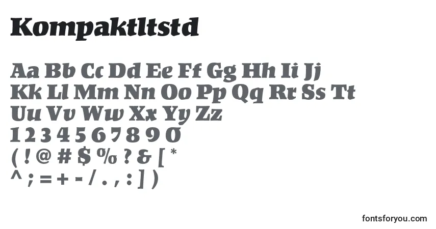 A fonte Kompaktltstd – alfabeto, números, caracteres especiais