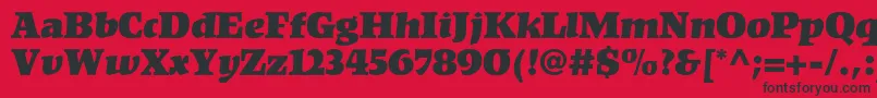 Kompaktltstd Font – Black Fonts on Red Background