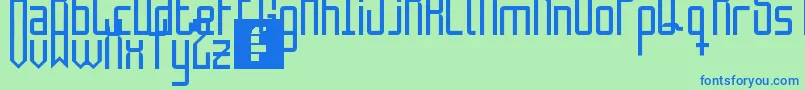 TheEnemyIsPublic Font – Blue Fonts on Green Background