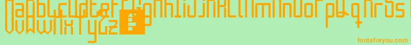 TheEnemyIsPublic Font – Orange Fonts on Green Background