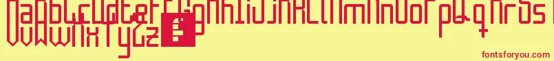 TheEnemyIsPublic Font – Red Fonts on Yellow Background