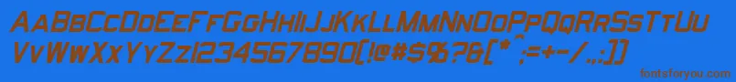 NorfolkItalic Font – Brown Fonts on Blue Background