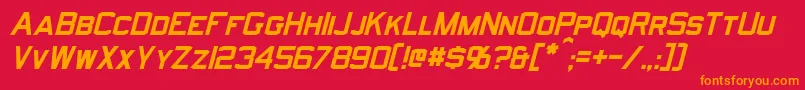 NorfolkItalic Font – Orange Fonts on Red Background