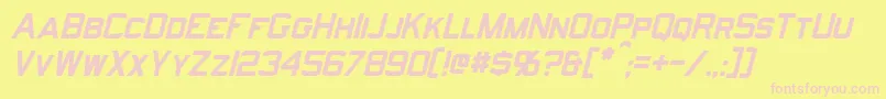 NorfolkItalic Font – Pink Fonts on Yellow Background