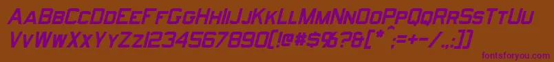 NorfolkItalic Font – Purple Fonts on Brown Background