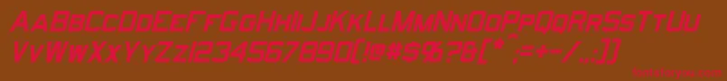 Police NorfolkItalic – polices rouges sur fond brun