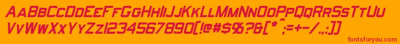 NorfolkItalic Font – Red Fonts on Orange Background