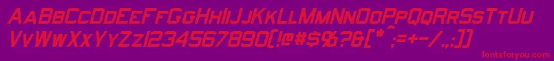 NorfolkItalic Font – Red Fonts on Purple Background