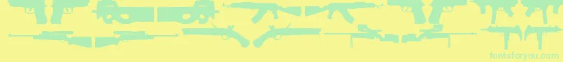 2ndamend Font – Green Fonts on Yellow Background