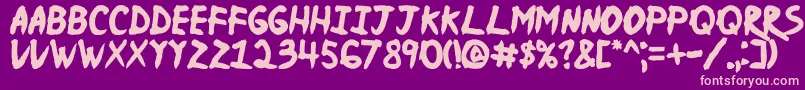 Njnaruto Font – Pink Fonts on Purple Background