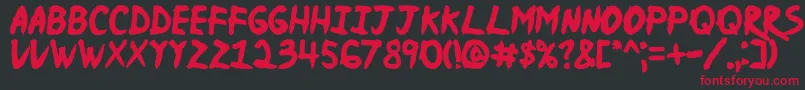 Njnaruto Font – Red Fonts on Black Background