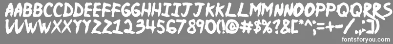 Njnaruto Font – White Fonts on Gray Background