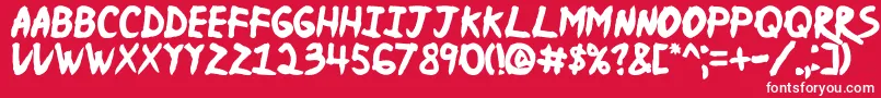 Njnaruto Font – White Fonts on Red Background