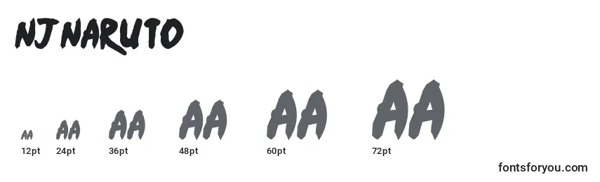 Njnaruto Font Sizes