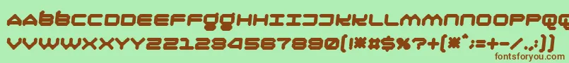 Oliray41Italica Font – Brown Fonts on Green Background