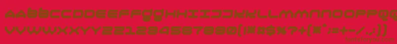 Oliray41Italica Font – Brown Fonts on Red Background