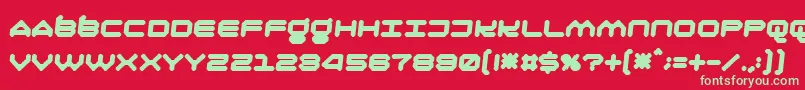 Oliray41Italica Font – Green Fonts on Red Background