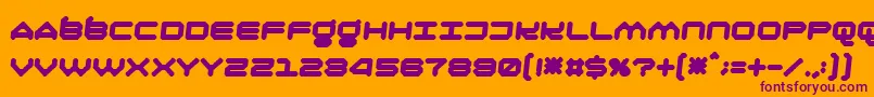 Oliray41Italica Font – Purple Fonts on Orange Background
