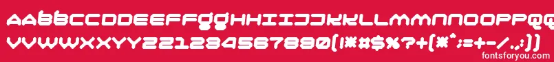 フォントOliray41Italica – 赤い背景に白い文字