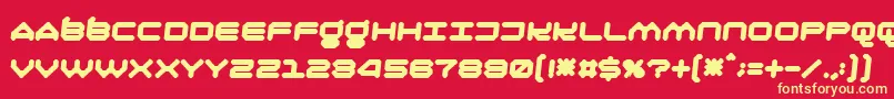 Oliray41Italica Font – Yellow Fonts on Red Background